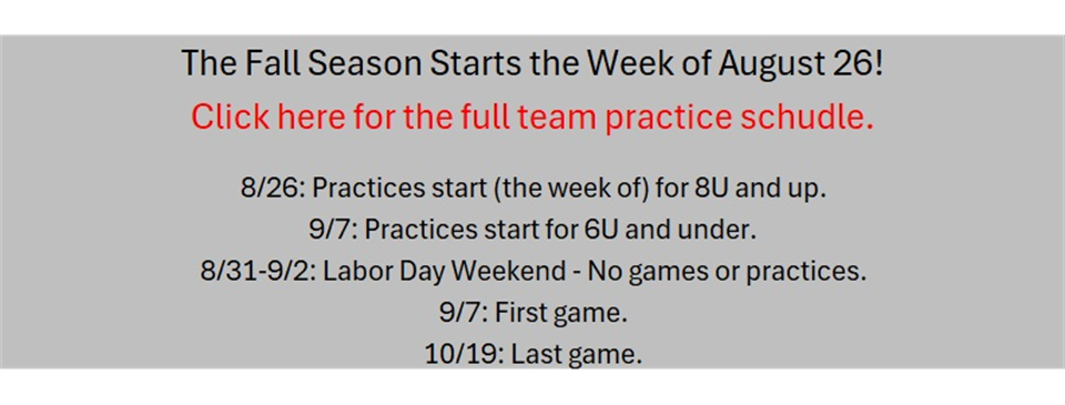 Practice Schedule