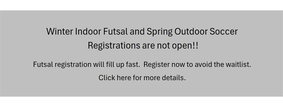 Winter Futsal & Spring Soccer